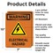 Signmission Electrical Hazard With Symbol OSHA Warning Sign, Aluminum, 7in W x 10in L, 2PK OS-2PACK-WS-A-710-V-13128 - alternate 7